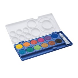 Lamy Aquaplus opaque paint box, 12 colours with opaque white, 12 opaque paint boxes, blue