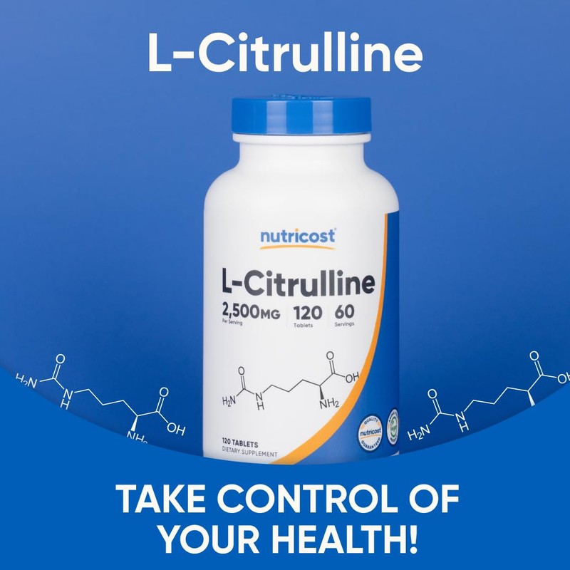 Nutricost L-Citrulline 2500mg Per Serving, 60 Servings, 1250mg Per Tablet,