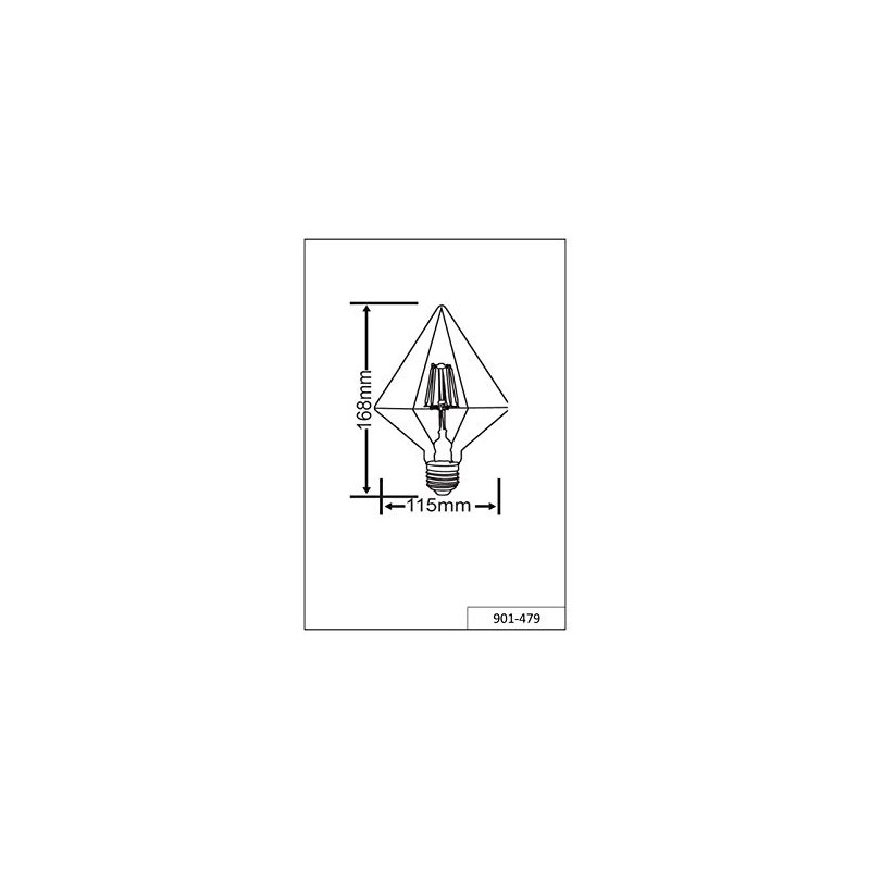 Trio Leuchten 901 479 A +, Bulbs, Glass, 4 Watts,