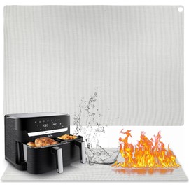 Heat Resistant Underlay, Heat Resistant Mat for Air Fryer, 60 x 40 cm, Fireproof Underlay for Kitchen Worktops, Worktop Protection, Non-Slip and Waterproof