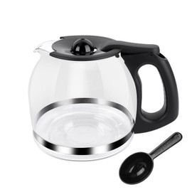 12-Cup Coffee Pot Replacement for Mr. Coffee 12 cup Coffee Maker Pot, Coffee Carafe Replace PLD12 PLD12-RB Series - Black Handle
