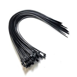 Cable Ties - 450mm x 4.8mm - 17.7" Extra Long Tie Wraps - Nylon Zip Ties (200, Black)