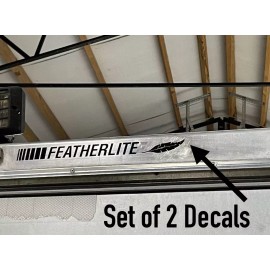 Aftermarket Featherlite Aluminum Trailer Decals (Set 2) Black 24” Replacement Stickers Kit