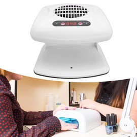 Nail Air Dryer 300 W Powerful Motor Sensor Detection One-Handed Nail Air Dryer for UV Gel White 2 Air Modes Hot and Cool Wind Blower (White)