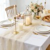 2 Pack Pearl Beige Tulle Table Runner with White Tablecloth