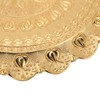 Turkish Tea Coffee Serving Tray Vintage Style Embossed Pattern Round
