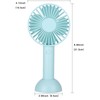 Personal handheld mini fan with base, Small portable rechargeable usb