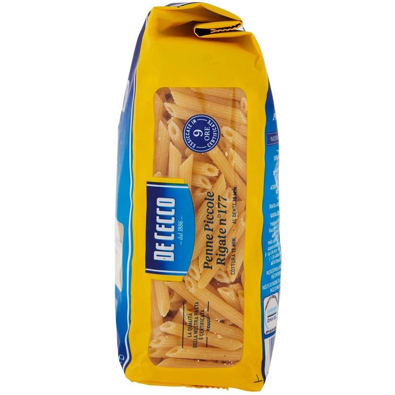 10x De Cecco Penne Piccole Rigate No. 177 Italian Pasta