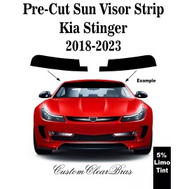 American Made Films Pre-cut Sun Visor Strip 5% Limo Window Tint For 2018 -  2022 2023 Kia Stinger