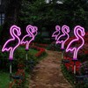 Retisee 6 Pcs Flamingo Solar Stake Lights Pink Flamingo Outdoor