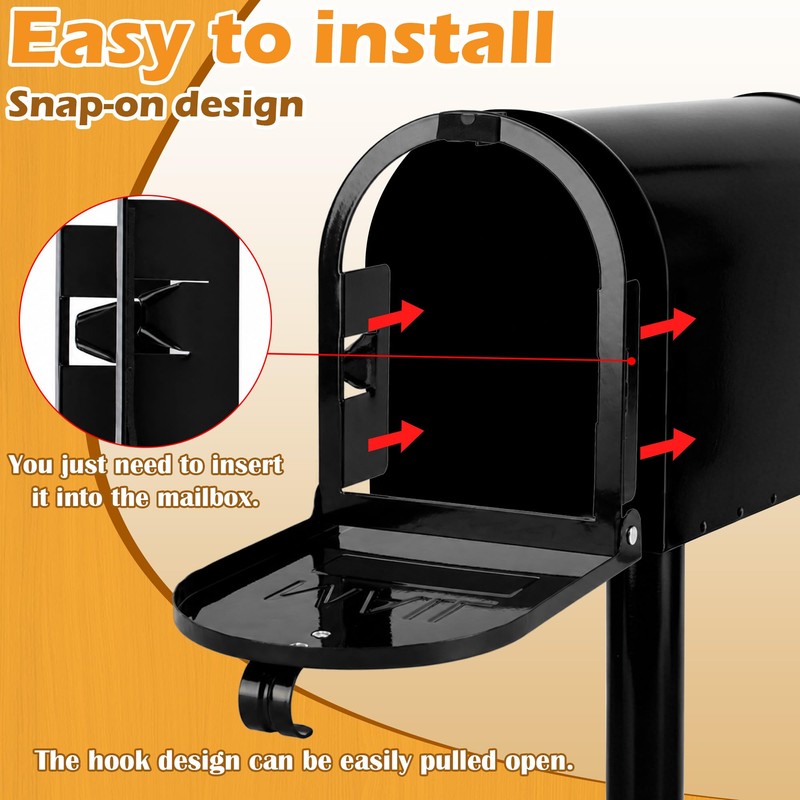 RUBII Magnetic Mailbox Door Replacement, 6 1/4" x 8 1/4"