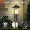 Solar Outdoor Post Light Fixture，Dusk to Dawn Modern Exterior Pillar