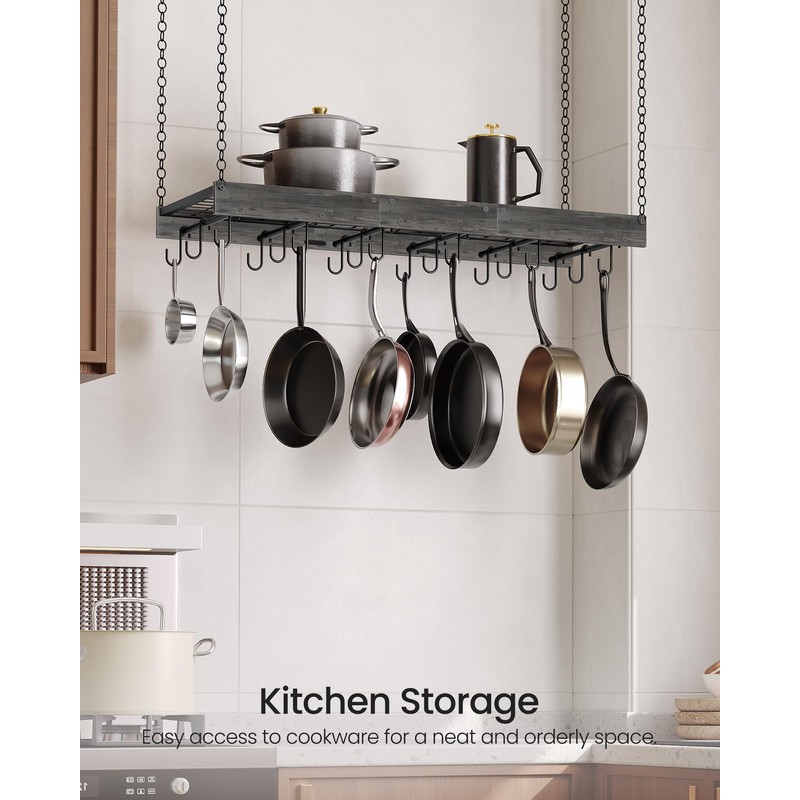 CHOEZON Hanging Pot Rack, 35.4" L x 13" W Ceiling