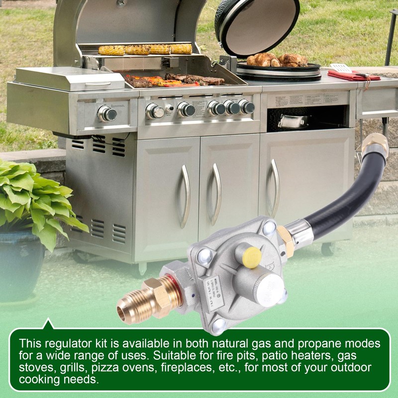 Natural Gas/Propane Grill Conversion Kits, Pressure Regulator Valve with Orifice