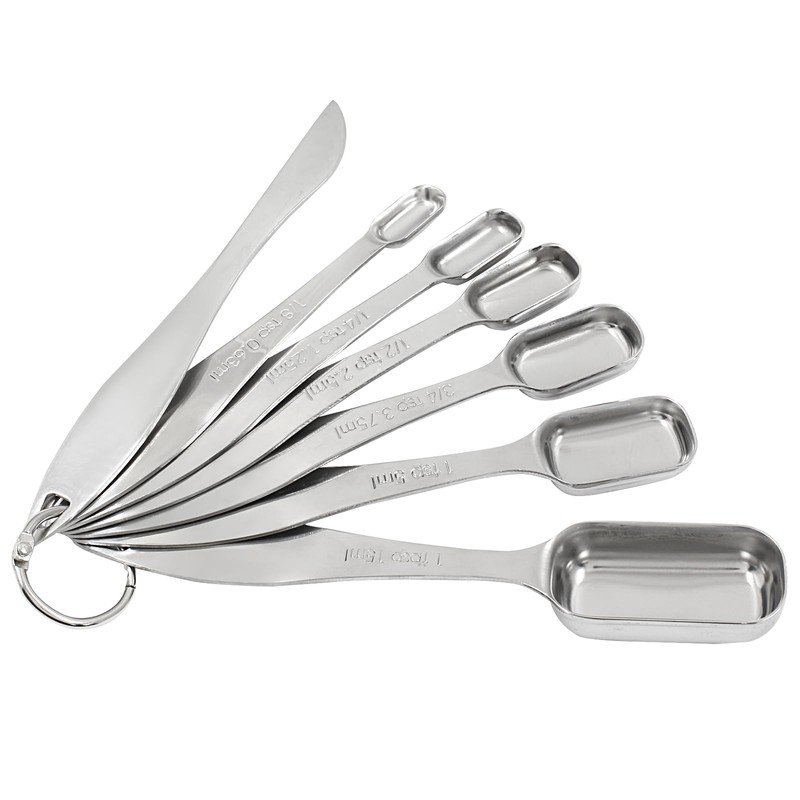 Aracombie 7 PCS Stainless Steel Measuring Spoons Set, Heavy Duty