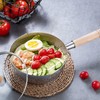 Scizorito 304 Stainless Steel Saucepan, Solid wood anti-scalding handle with