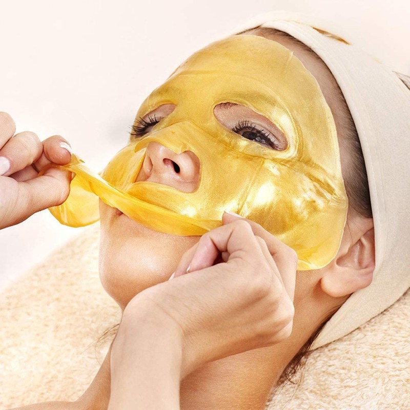 Golden Face Set of 10 Collagen Face Mask with Q10