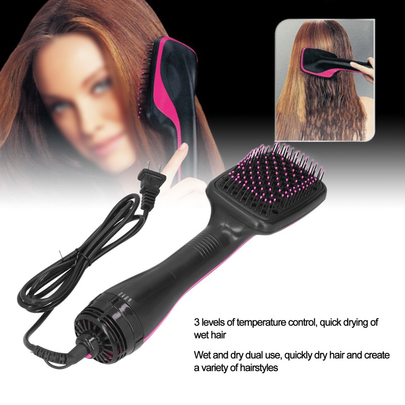 2 in 1 Hair Dryer Comb Brush Wet Dry Dual