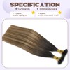 Sindra U Tips Extensions Human Hair Balayage Color Natural Black
