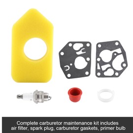 Carburetor Diaphragm Gasket Kit, Air Filter Spark Plug Kit for Briggs and Stratton Many Small Engines 95900, Tune Up Kits