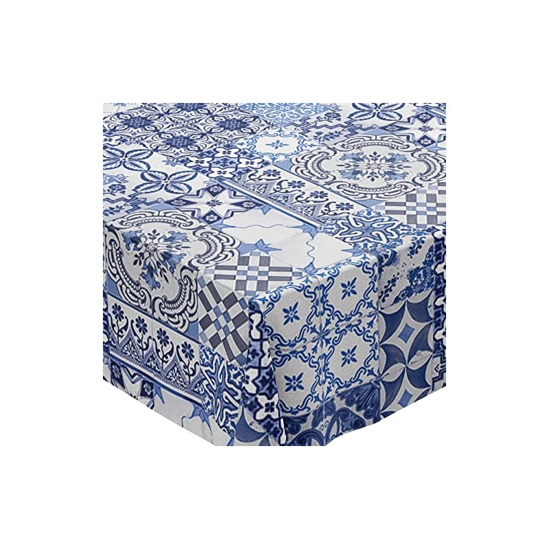 Karina Home Square Outdoor Wipe Clean Garden Tablecloth with Parasol