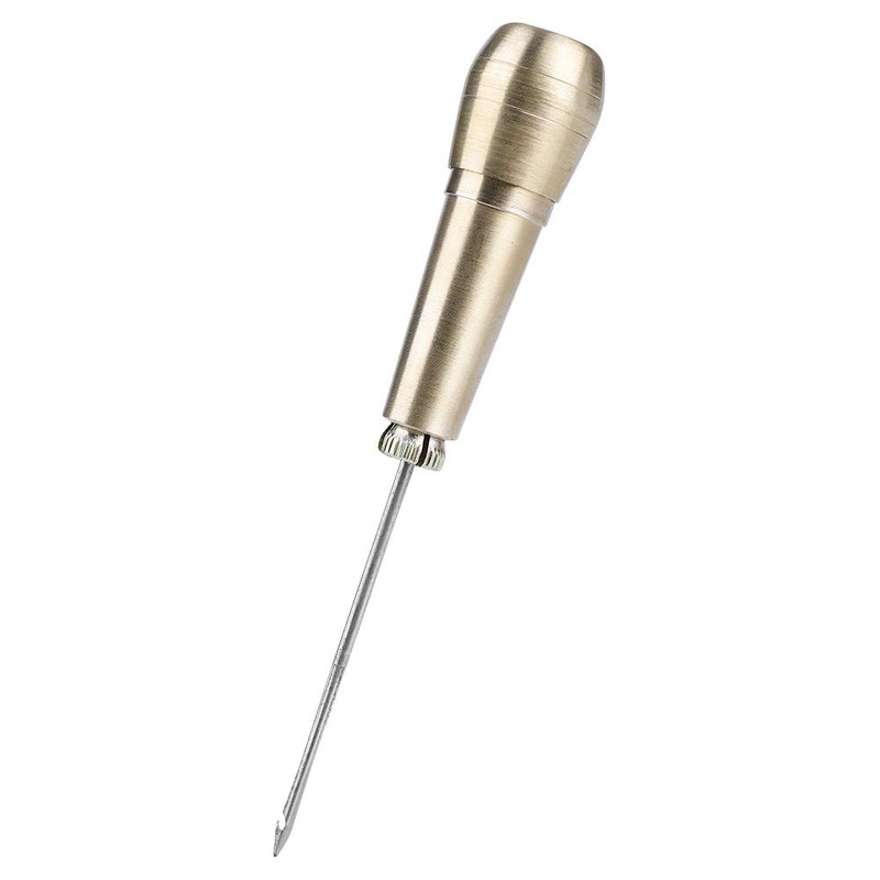 3 Needles Sewing Awl with Copper Handle Leather Shoe Repair
