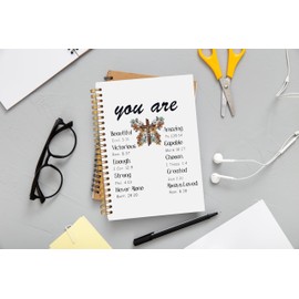Ecezatik You Are Inspirational Christian Notebook Journal, Bible Journal Notebooks for Note Taking, Christian Gifts for Women Faith, Faith Based Gifts, Bible Journaling Spiral Notebook 5.5x8.3 Inch