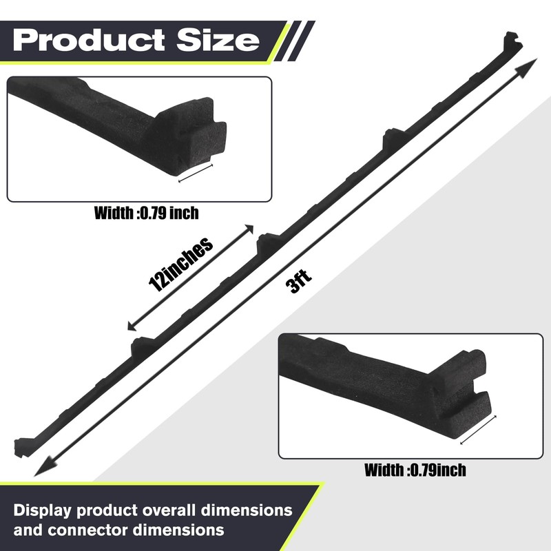 Swess 12in Inside Classic Rib Profile Foam Metal Roof Closure