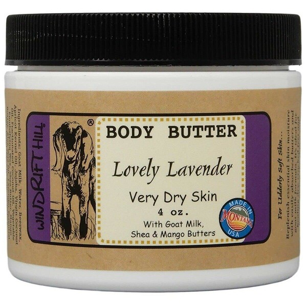 Windrift Hill 4oz Body Butter Moisturizing Lotion For Very Dry Skin (Lavender)