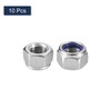 sourcing map 10Pcs M22 x 2.5 Nylon Insert Hex Lock