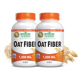 Botanic Choice Oat Fiber Dietary Supplement - Digestive Health for Women and Men - Pack of 2