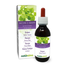 Bacopa or Brahmi (Bacopa monnieri) herb Alcohol-Free Mother Tincture Naturalma | Liquid Extract Drops 120 ml | Food Supplement | Vegan