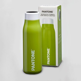 SWEET HOME Pantone™ Stainless Steel Thermos Flask with Digital Touch Screen Display, 24 Hours Cold / 12 Hours Hot - 500 ml, Light Green