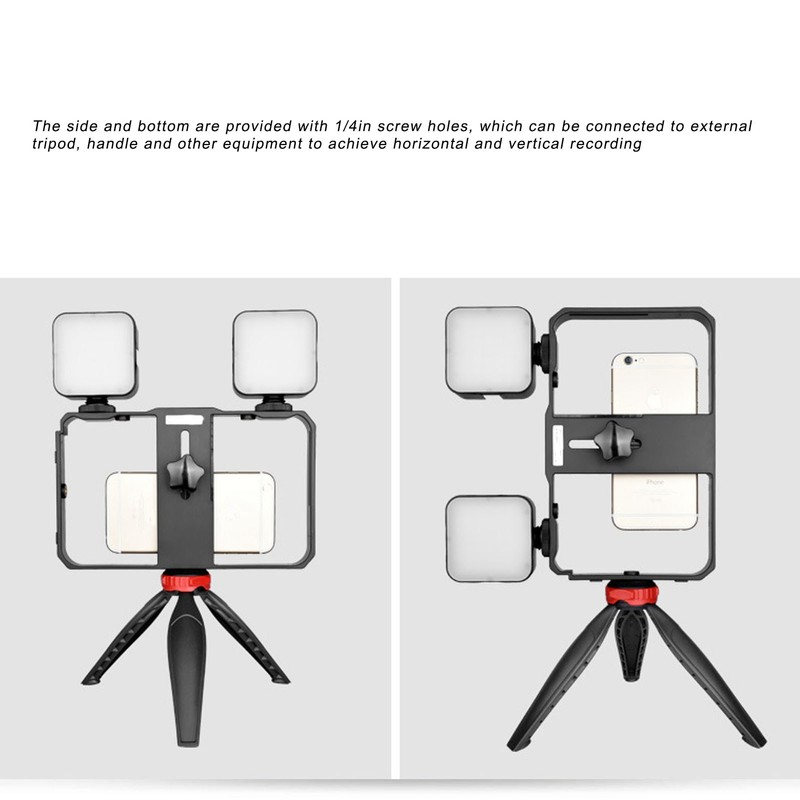 Phone Video Rig Kit with Handle Phone Stabilizer Cage Fill