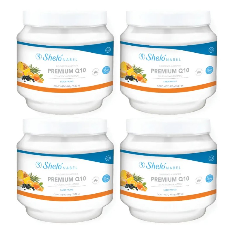 4 Colágeno Hidrolizado Premium Q10 Shelo Frutas Regalo