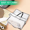 3Pcs Storage Container PP Transparent Storage Bag with Zip Large
