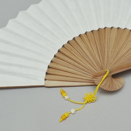 Cloud Hanji Handmade Hanji Fan Hapjuk Line 21cm Foldable Bamboo Salon Tangent / 구름한지 수제한지 부채 합죽선 21cm 접이식 대나무살 접선