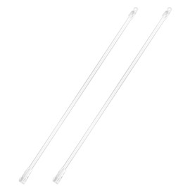 AOOCEEPAW 17 Inches 2 Pieces Blind Wand, Vertical Replacement Parts, Tilt Replacement, Clear Rod with Hook and Grip, Plastic Opener, Long Window Stick Tilt Rod