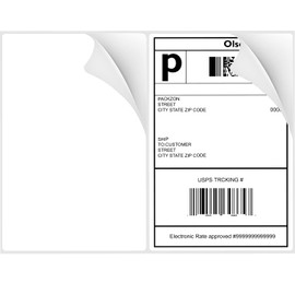 8-1/2"Ã5-1/2" Shipping Labels 100 Labels Sticker Paper for Laser/Ink Jet Printer mailing Labels 8.5"Ã11" White 2 per Sheet