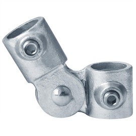 4 PCS 3/4-in Nominal Galvanized Structural Pipe Fittings,fit O.D. 1.05" Pipe Rail Adjustable Heavy Duty Single Swivel Socket Clamp,with Set Screw