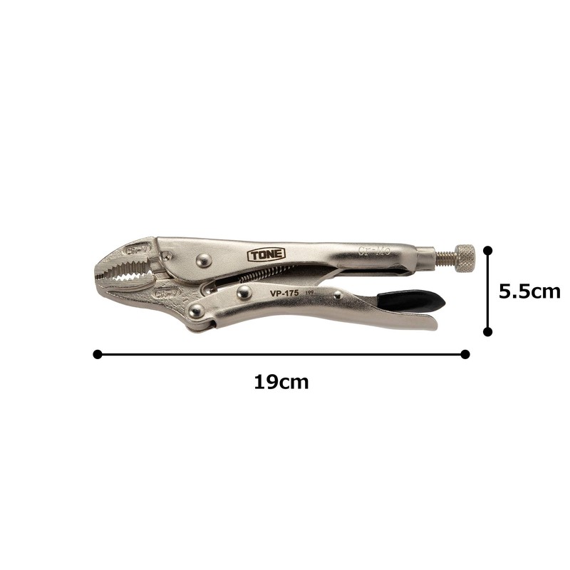 Tone VP-175 Grip Pliers, Total Length 7.6 inches (193 mm)