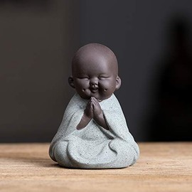 Small Sweet Buddha Statue, Monk Figurine, Creative Baby, Handcrafted, Dolls, Ornament, Gift, Classic, Chinese, Delicate Ceramic, Art and Crafts, Tea Accessory
