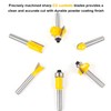 Flytuo 15 Pieces Router Bits Set 1/4 Inch Shank, Tungsten
