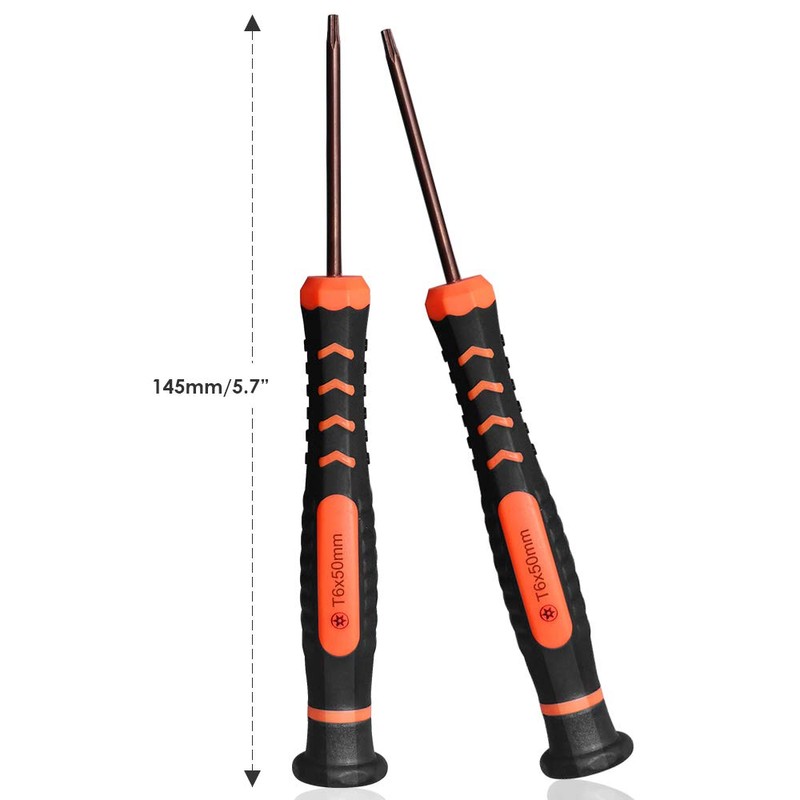 oGoDeal 2 Pack T6 Torx Screwdriver TR6 T6H Torx Security