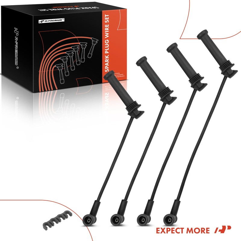 A-Premium Juego de 4 cables de bujía de encendido compatibles