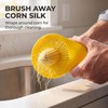 Multifunctional Plastic Corn Silk Remover Brush, Yellow Plastic Bristles, Reusable