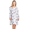 Casual Nights Women's Flannel Floral Long Sleeve Nightgown - Floral