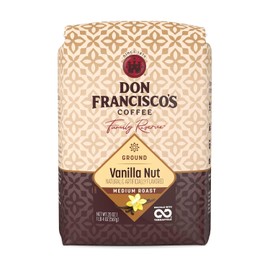 Don Francisco's Vanilla Nut Ground Coffee, Medium Roast – 100% Arabica, Flavored Coffee, 20 oz Bag