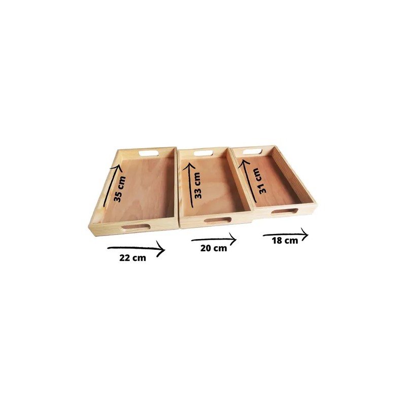 Set De Bandejas Apilables Estilo Montessori