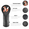 Golf Driver Head Cover with Fox Design, Black Leather, Protective